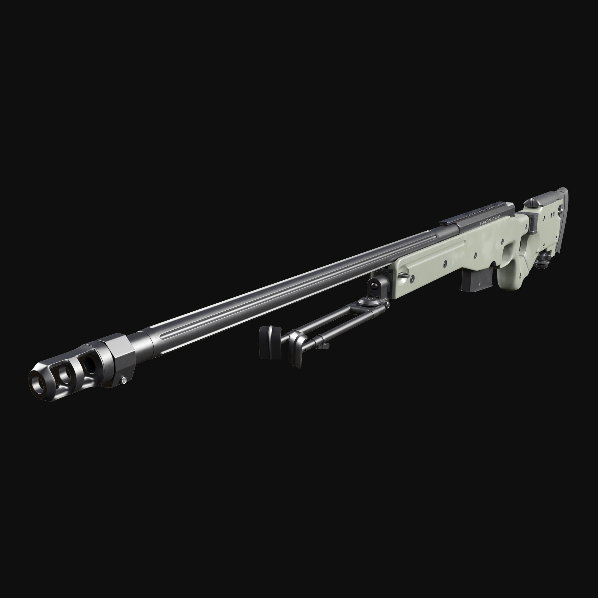 Accuracy International AWM L115A3 3D model_5