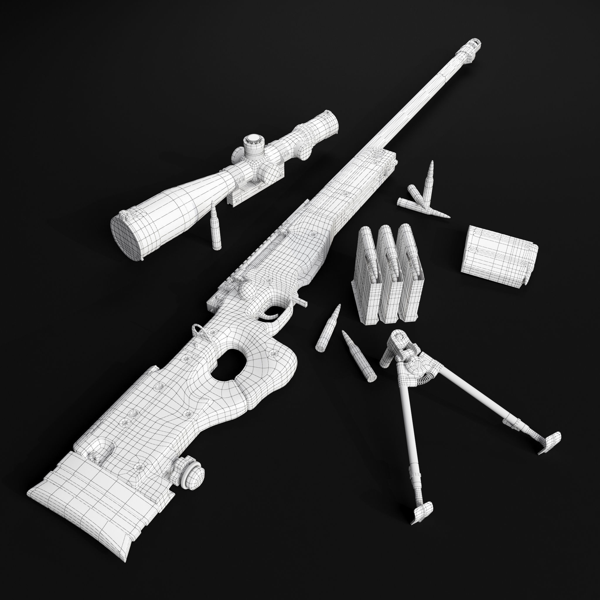 Accuracy International AWM L115A3 3D model_18