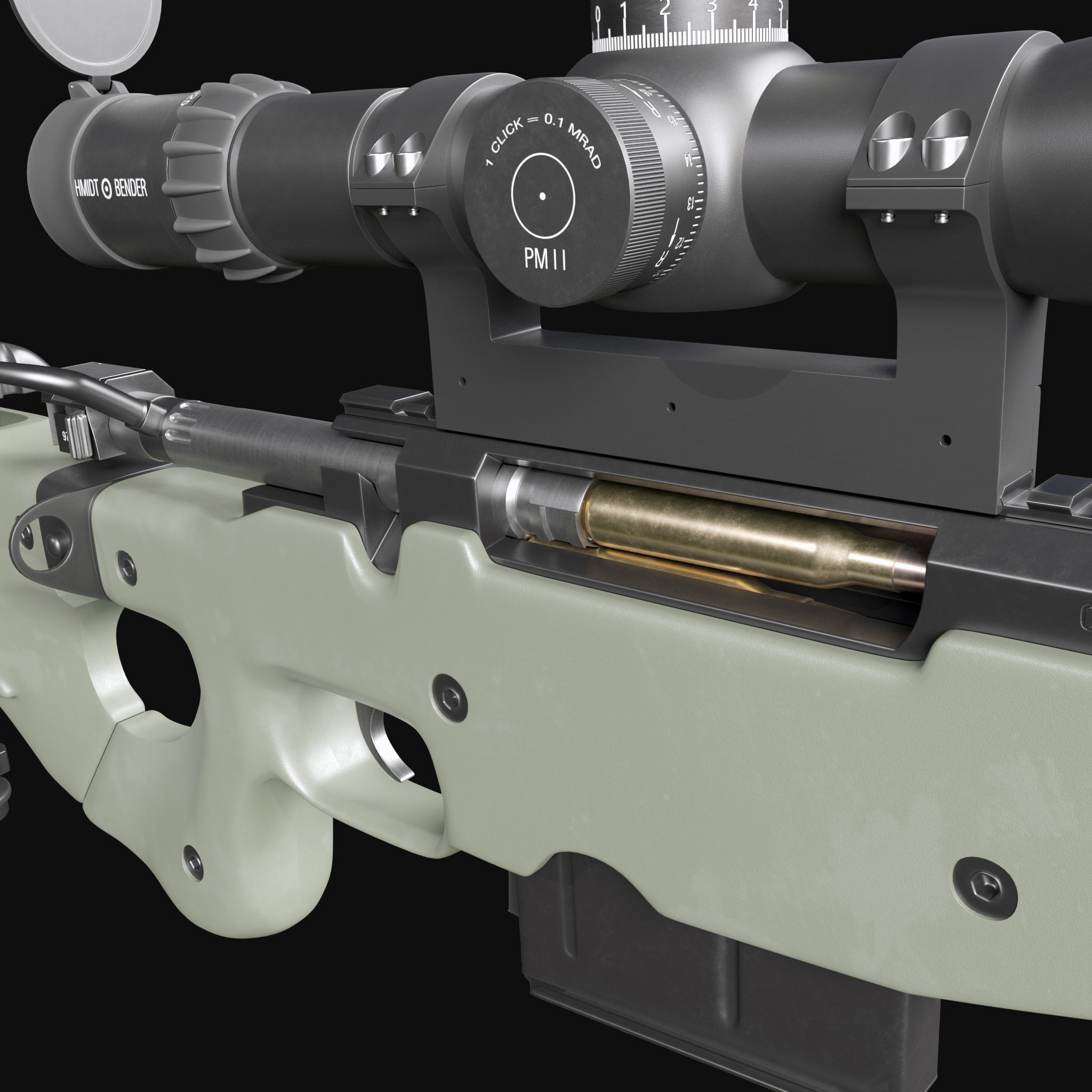 Accuracy International AWM L115A3 3D model_8