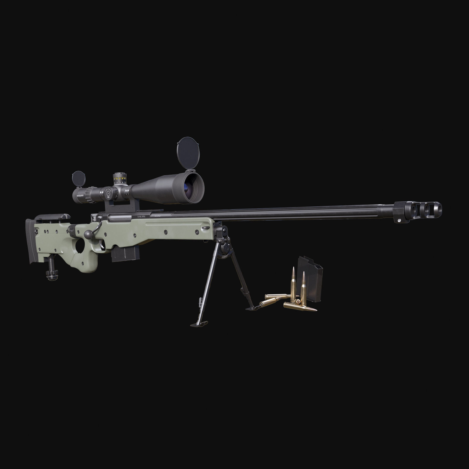 Accuracy International AWM L115A3 3D model_1