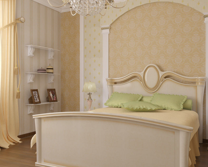 Bedroom in a classic style 3D model_5
