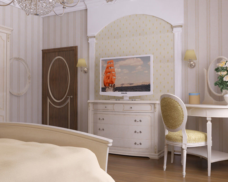 Bedroom in a classic style 3D model_3