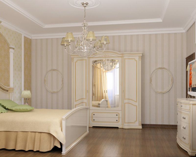 Bedroom in a classic style 3D model_4