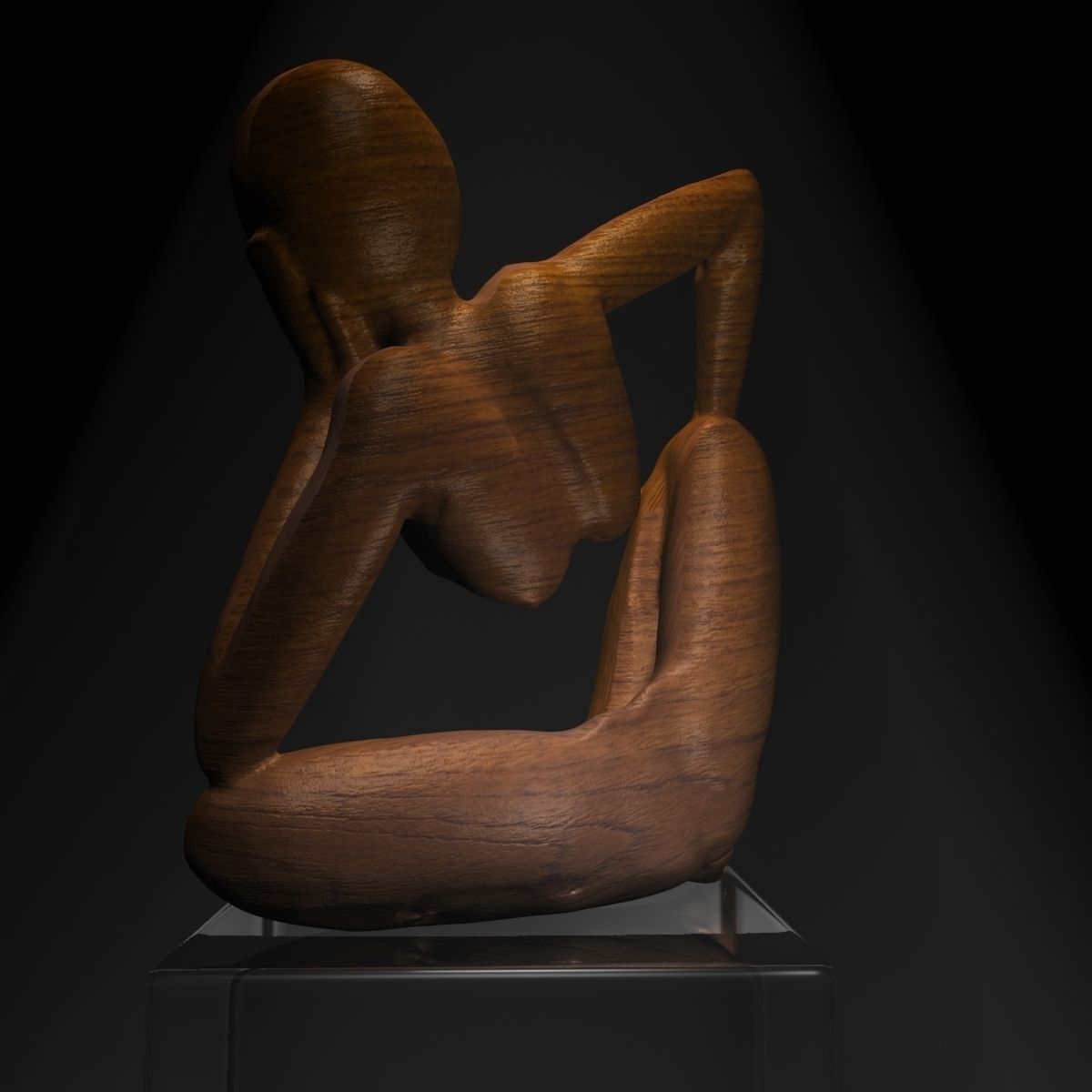 African Statue 3D model_2