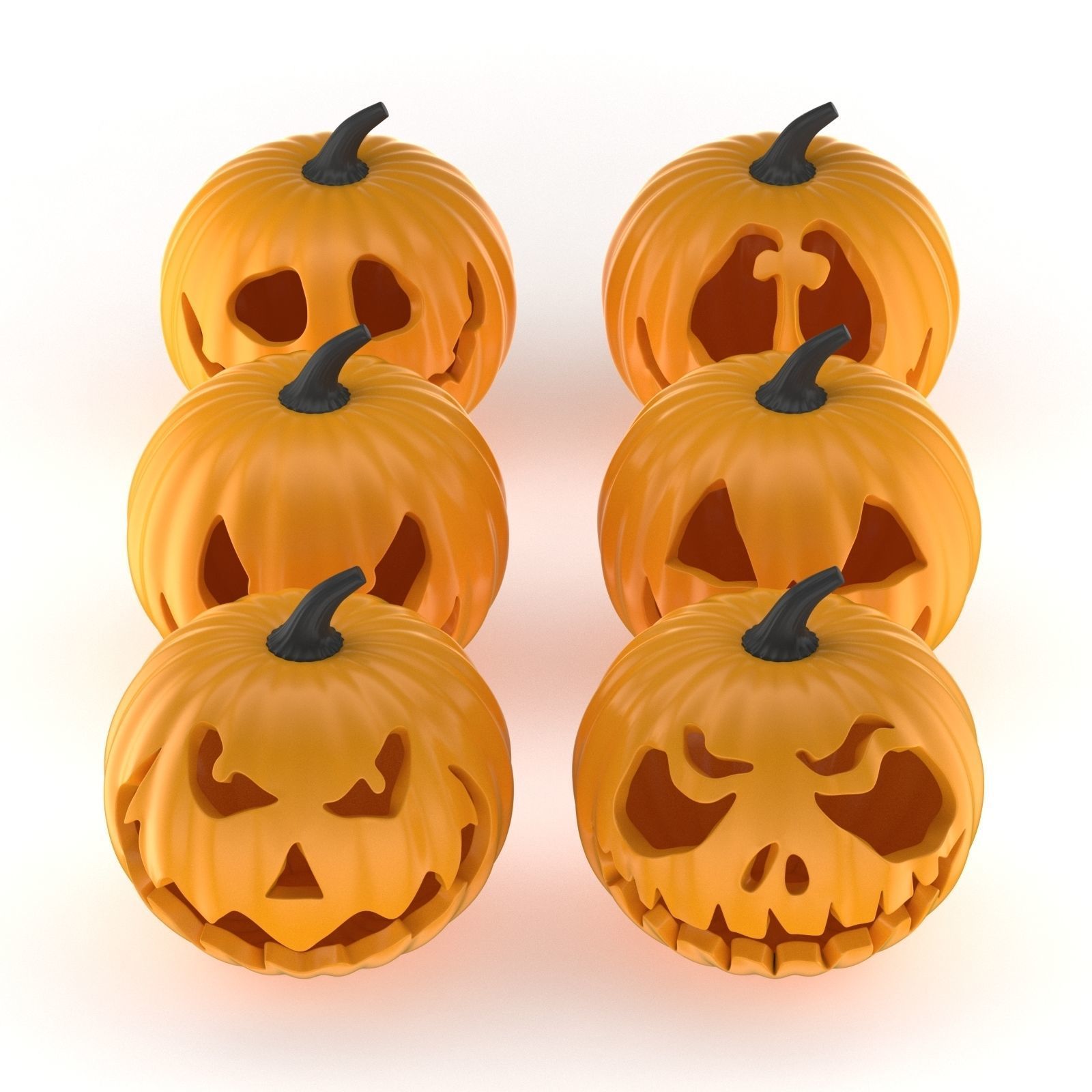 Halloween 6 Pumpkin 3D model_20