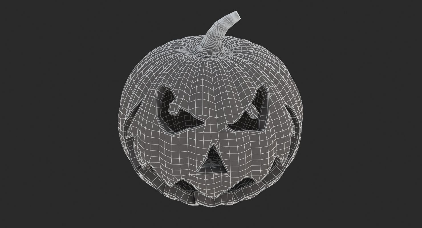 Halloween 6 Pumpkin 3D model_2