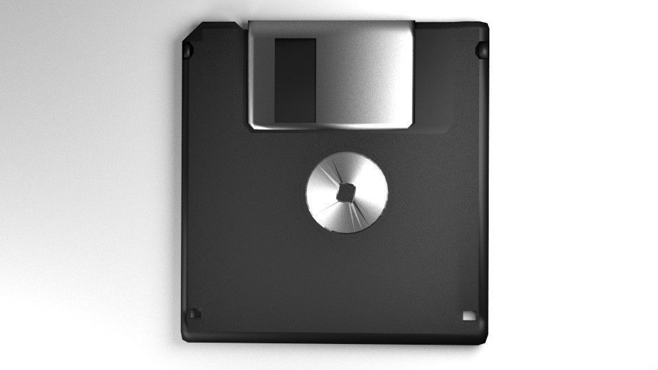 Computer Floppy Disc 3D model_2