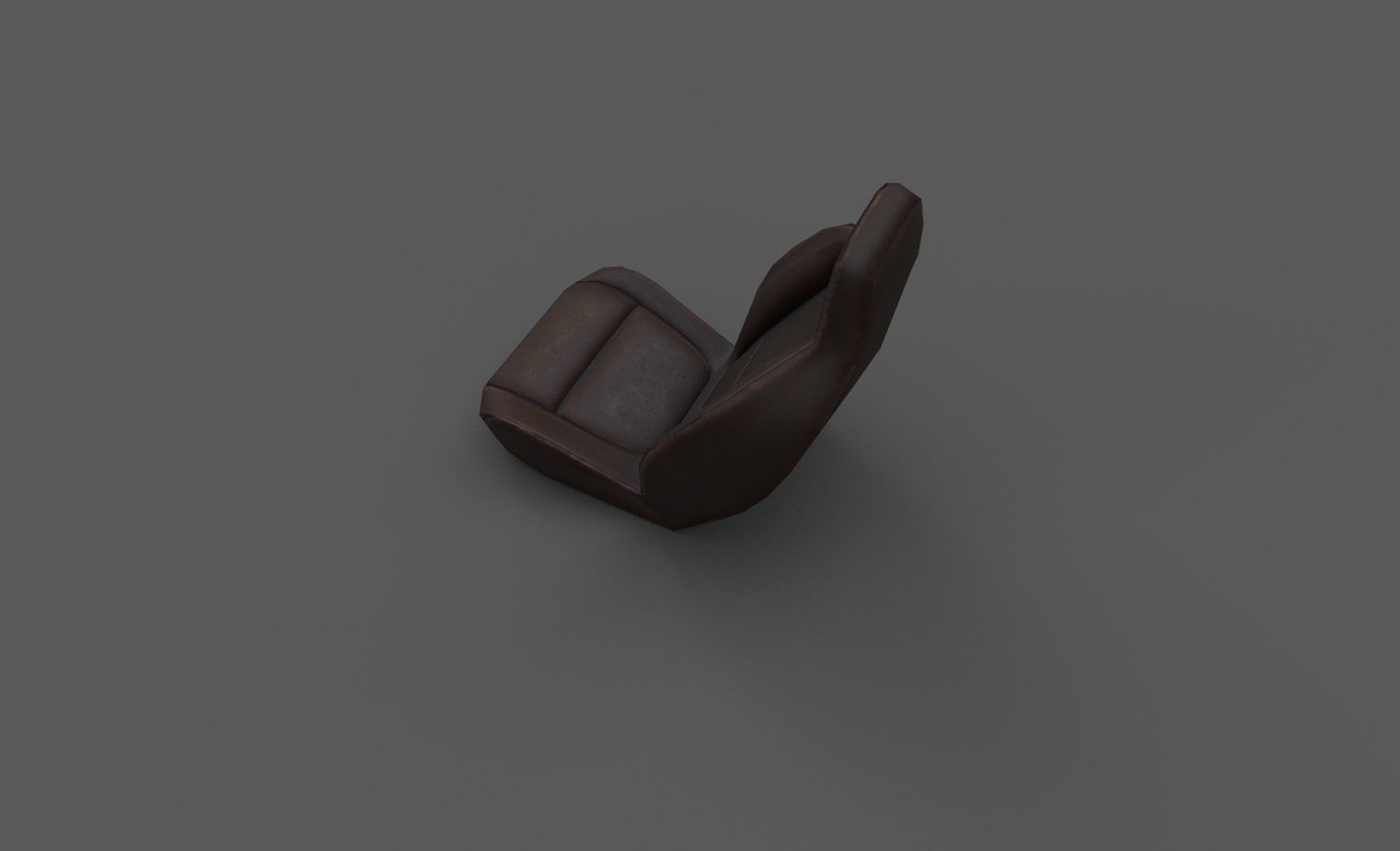 Generic Car Seat Low-poly 3D model_5