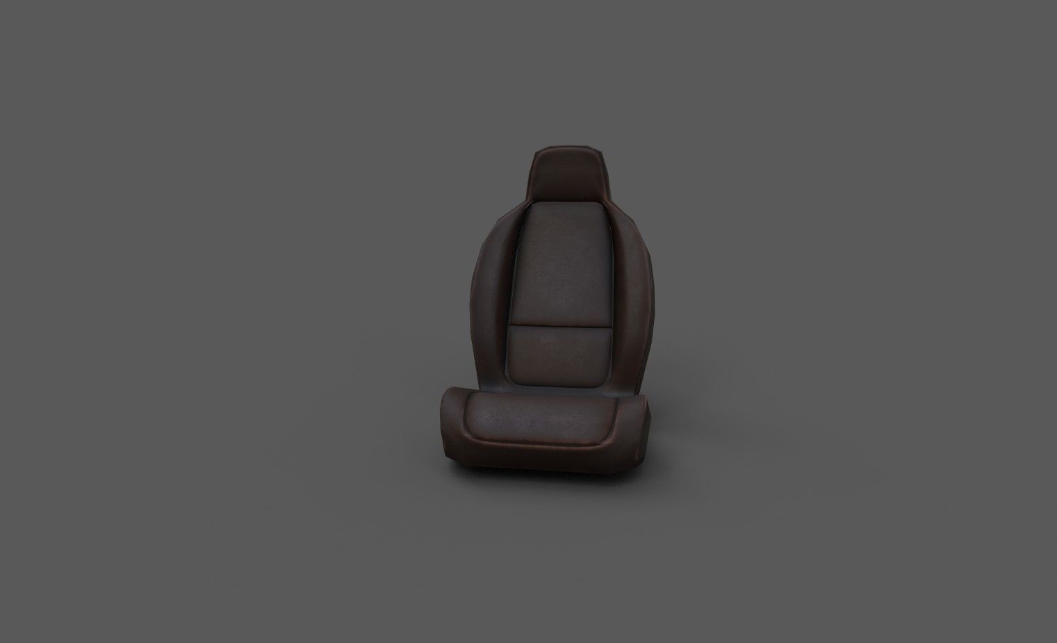 Generic Car Seat Low-poly 3D model_2