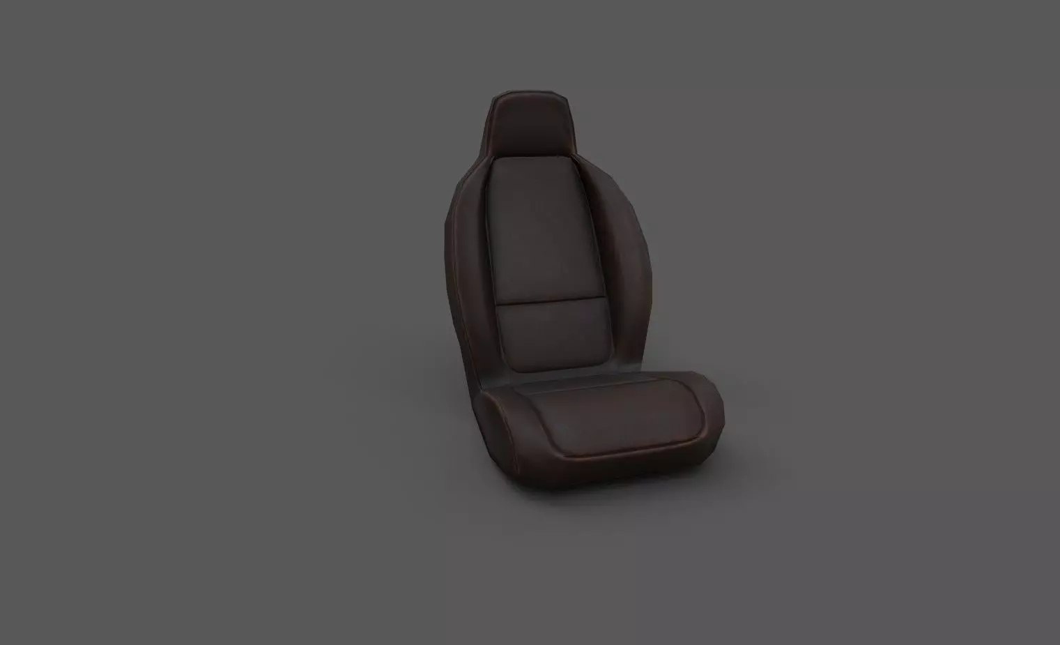 Generic Car Seat Low-poly 3D model_0