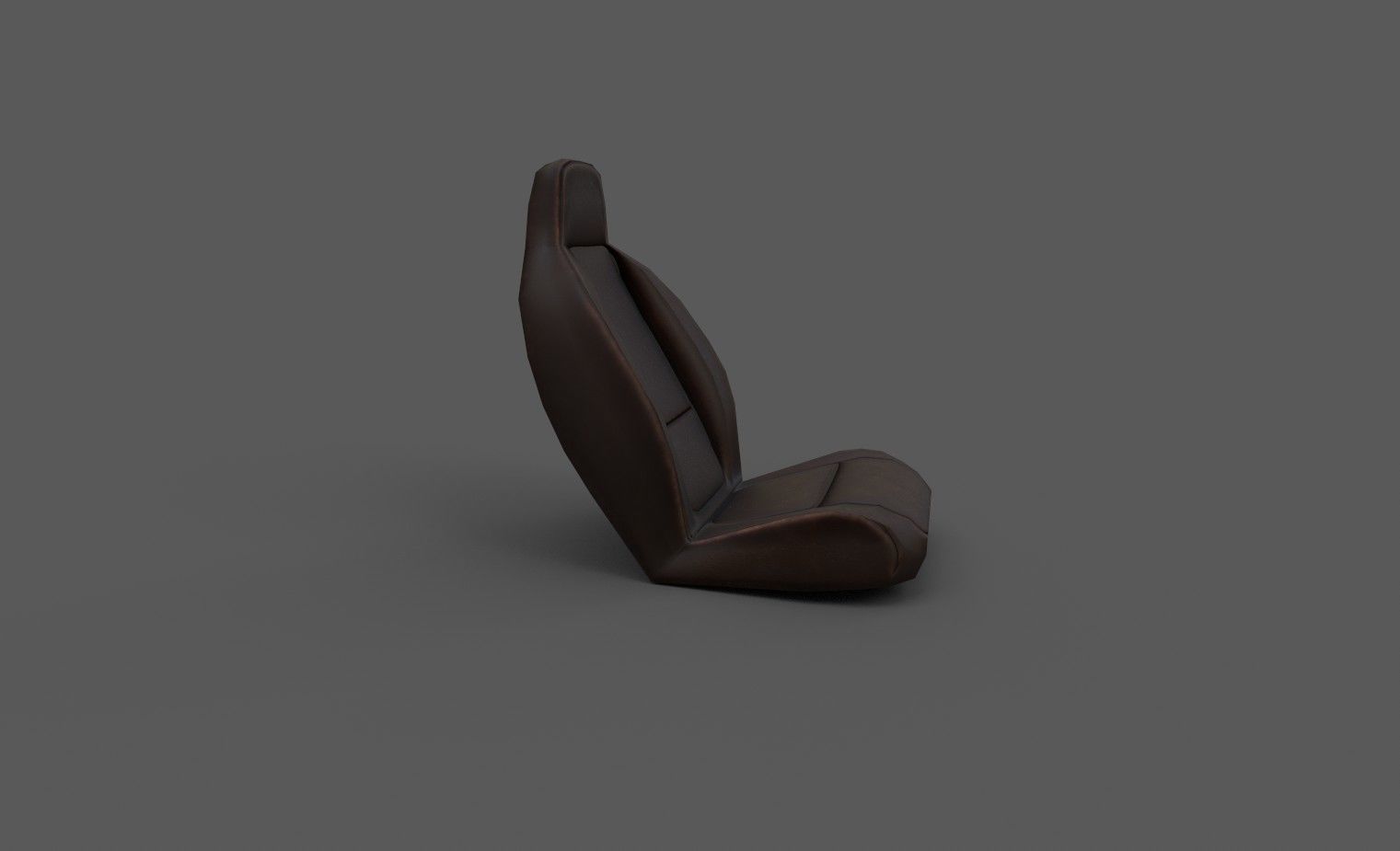 Generic Car Seat Low-poly 3D model_3