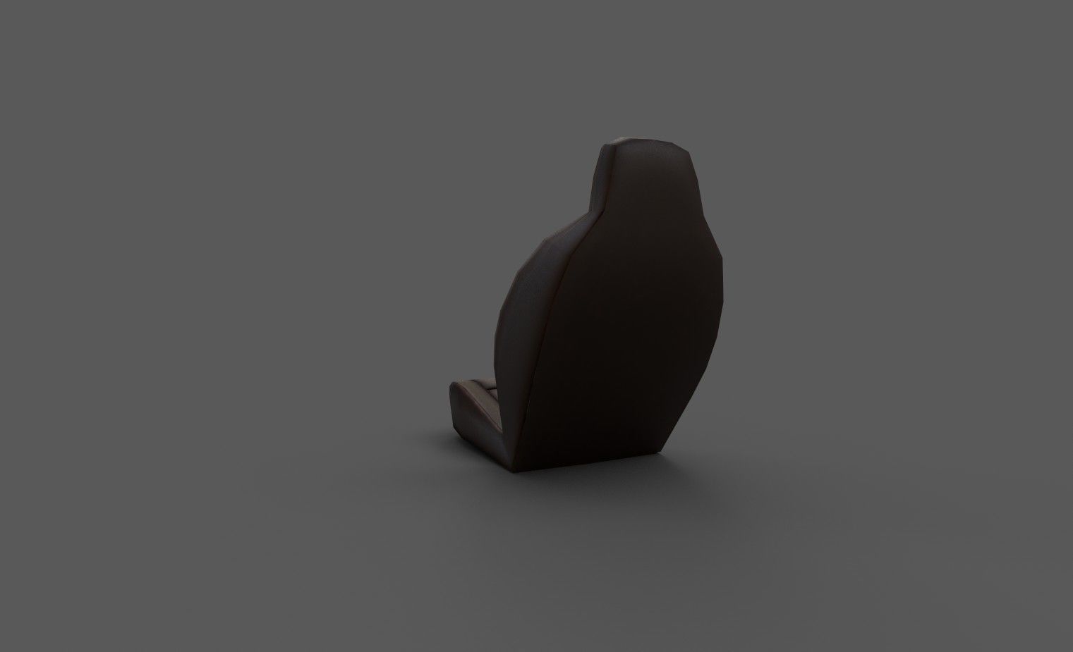 Generic Car Seat Low-poly 3D model_4
