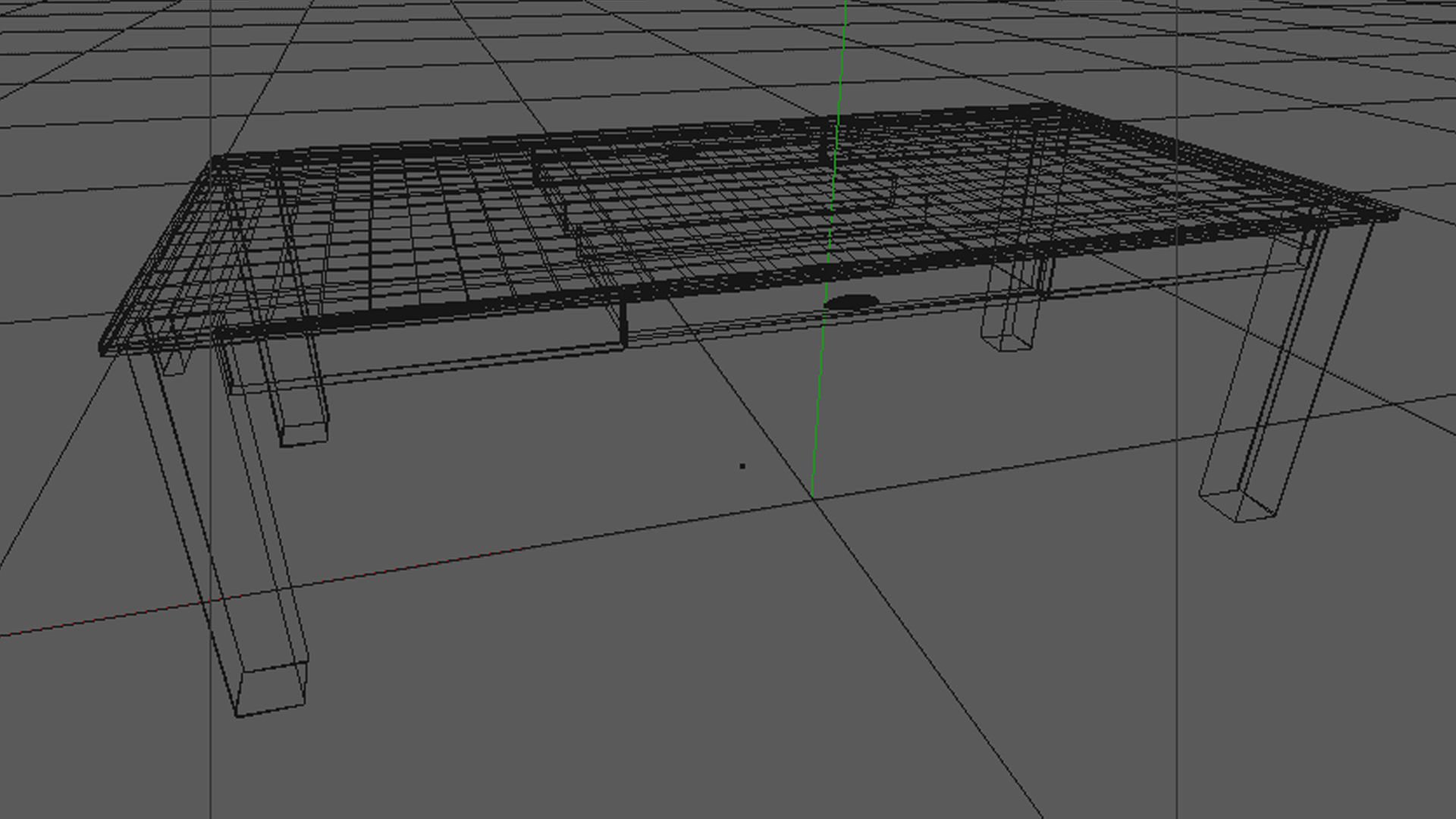 Wooden coffee table 3D model_6