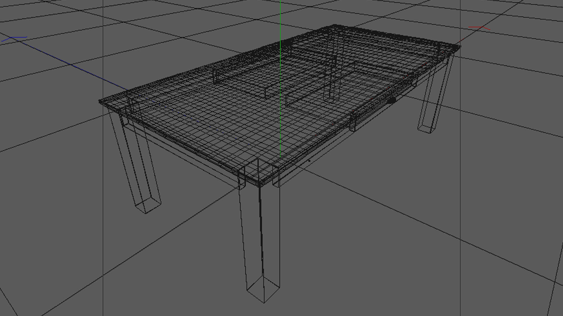 Wooden coffee table 3D model_7