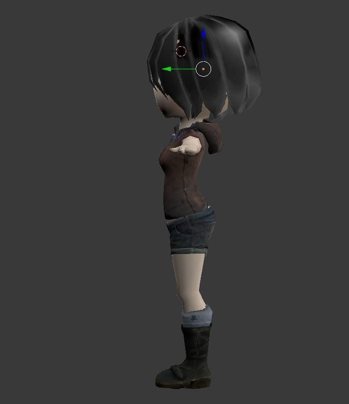 Chibi Girl with Outfit Free low-poly 3D model_1