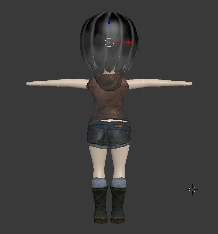 Chibi Girl with Outfit Free low-poly 3D model_2