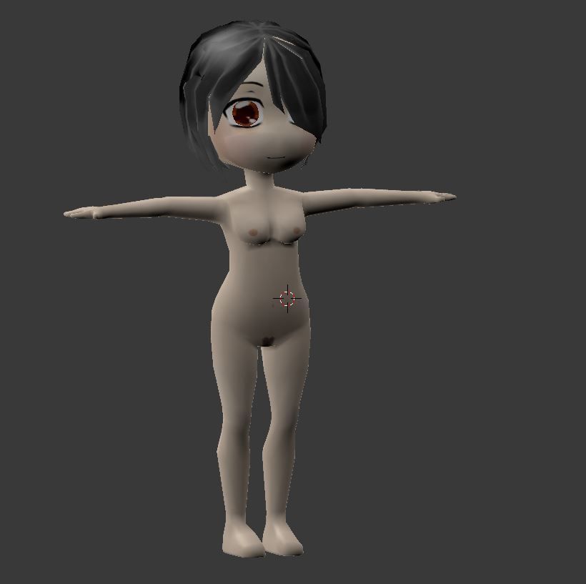 Chibi Girl with Outfit Free low-poly 3D model_4