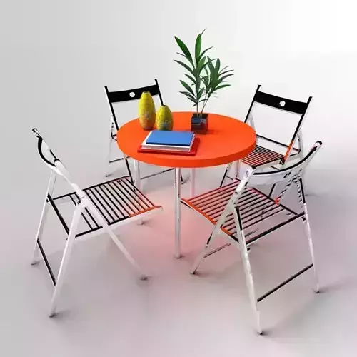 Table and chairs in restaurant 