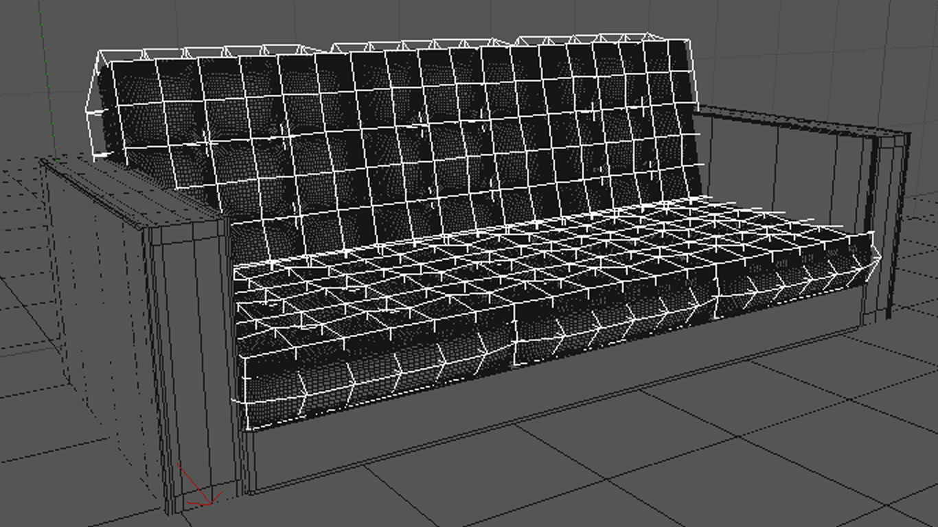 Giraffe and Leopard fur retro sofa Free 3D model_10