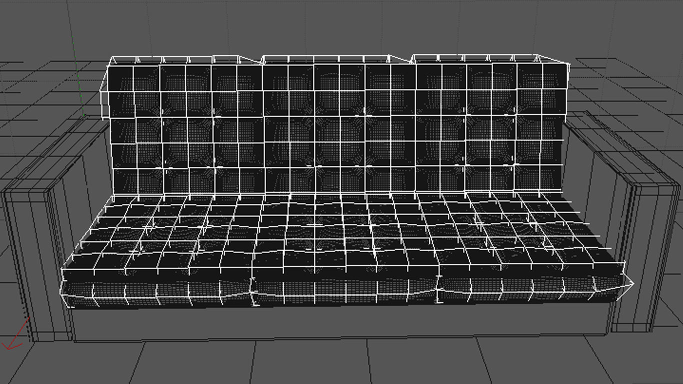 Giraffe and Leopard fur retro sofa Free 3D model_9