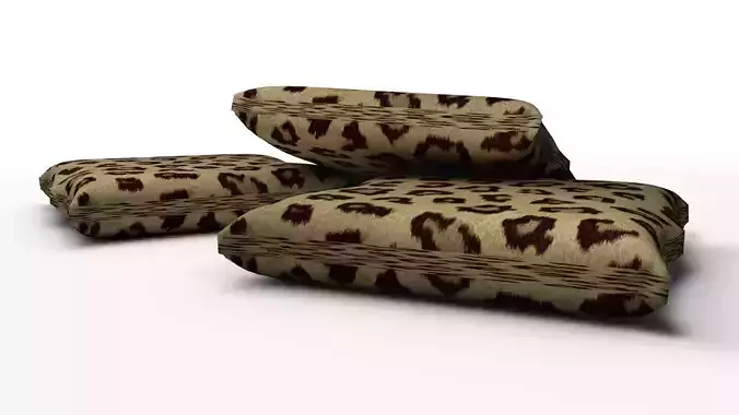 Leopard fur throm pillow