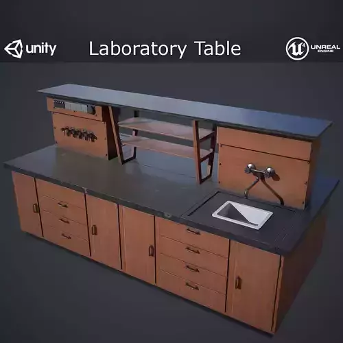 Laboratory Table Low-poly 3D model