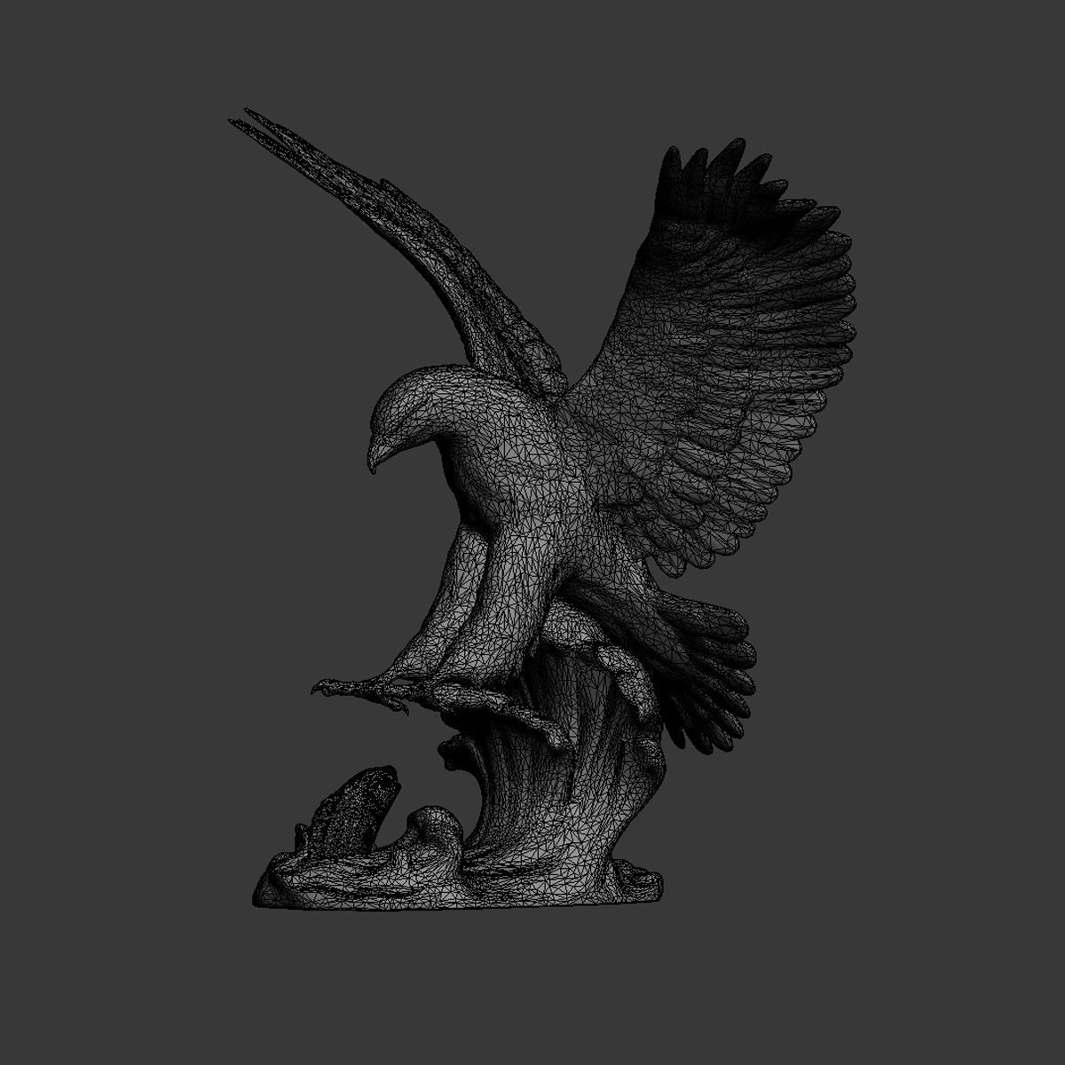eagle statue 3D model_6