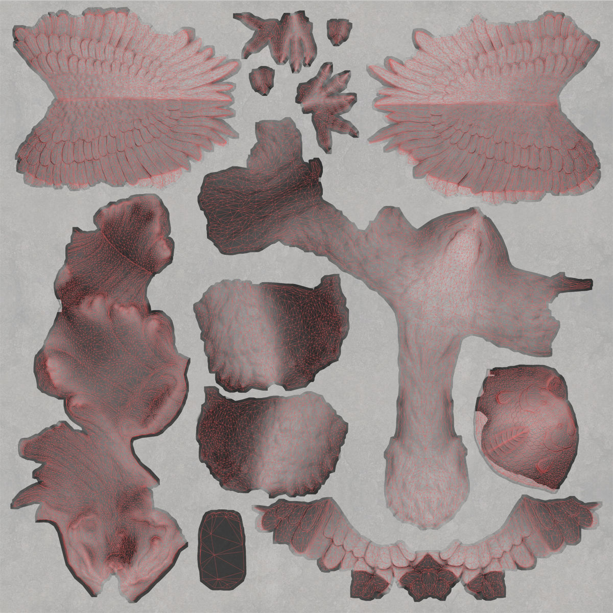 eagle statue 3D model_9