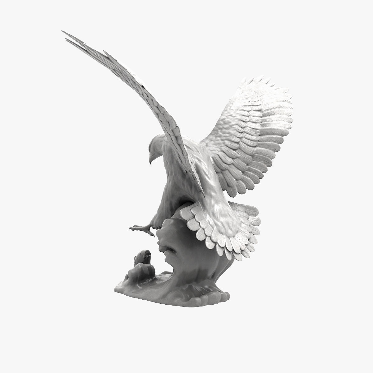 eagle statue 3D model_1