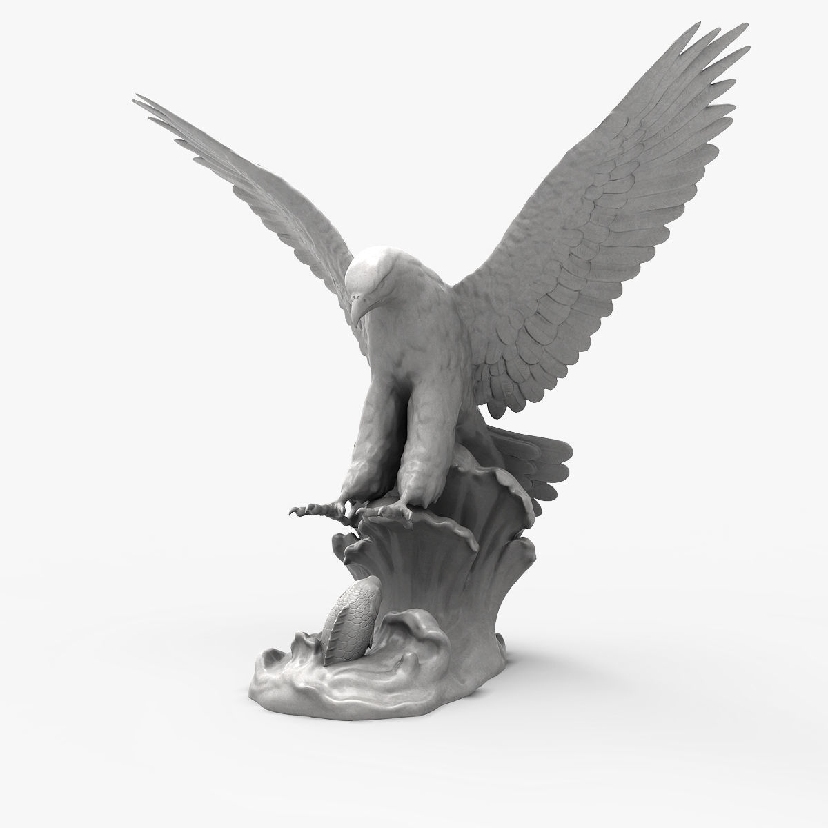 eagle statue 3D model_5