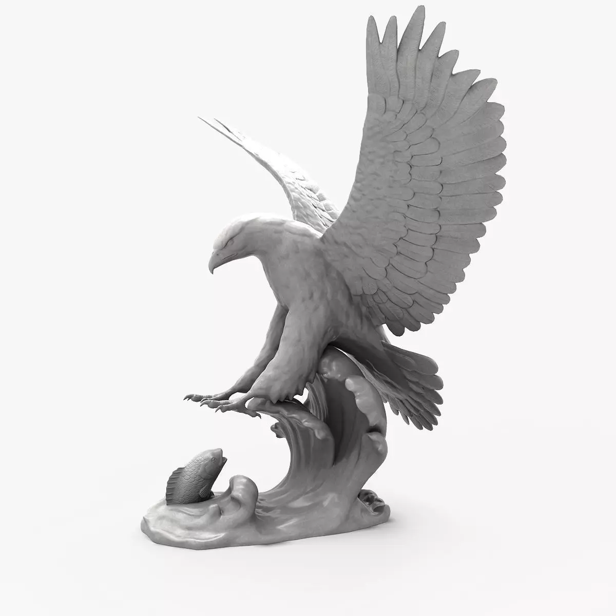 eagle statue 3D model_0
