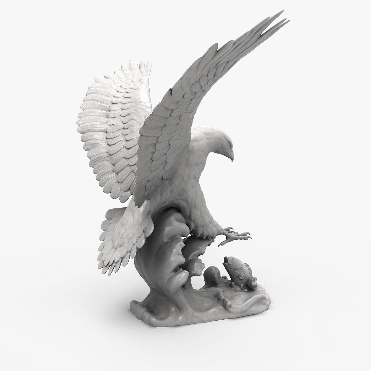 eagle statue 3D model_2
