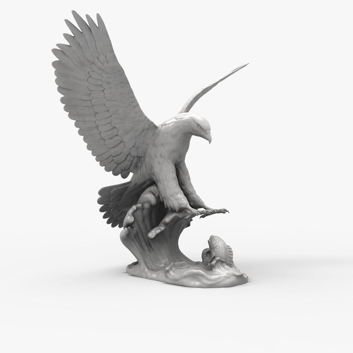 eagle statue 3D model_4