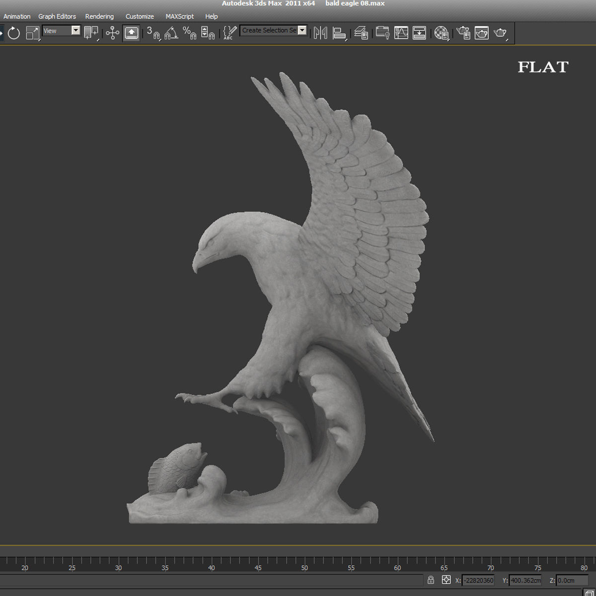 eagle statue 3D model_8