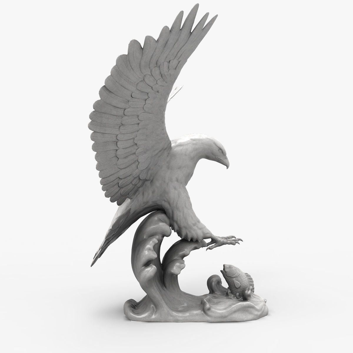 eagle statue 3D model_3