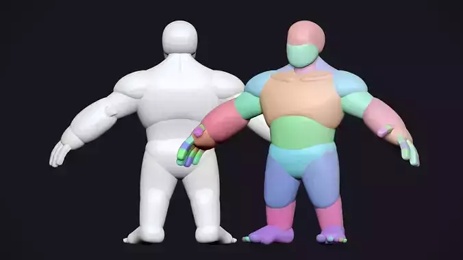 Dwarf stylized base mesh