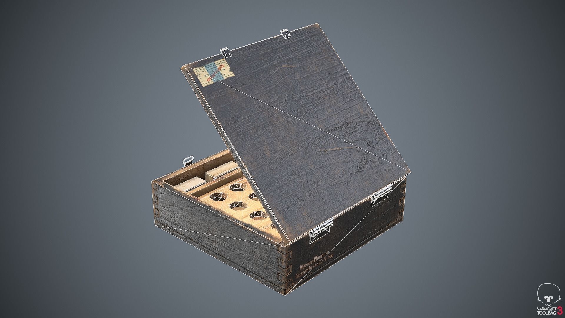 Ammunition Container Grenades Low-poly 3D model_11