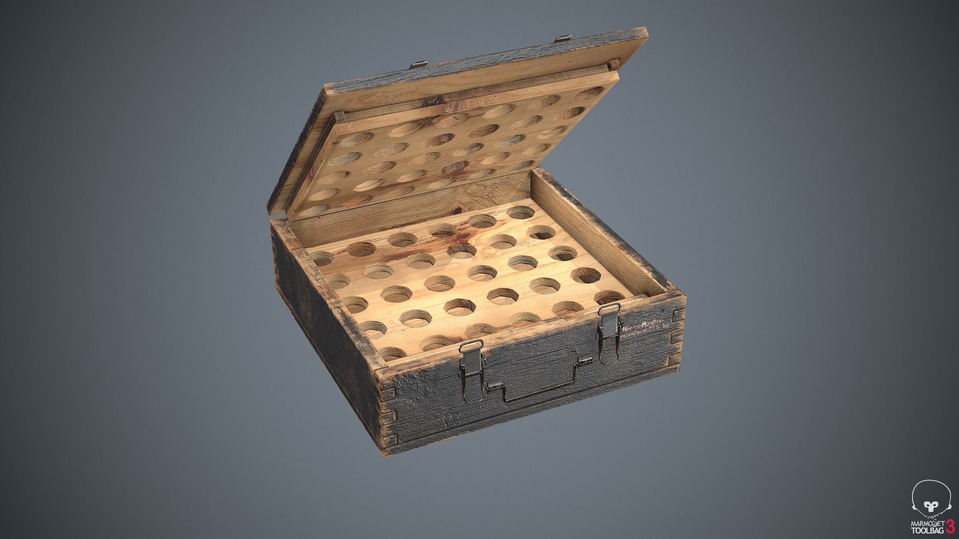 Ammunition Container Grenades Low-poly 3D model_8
