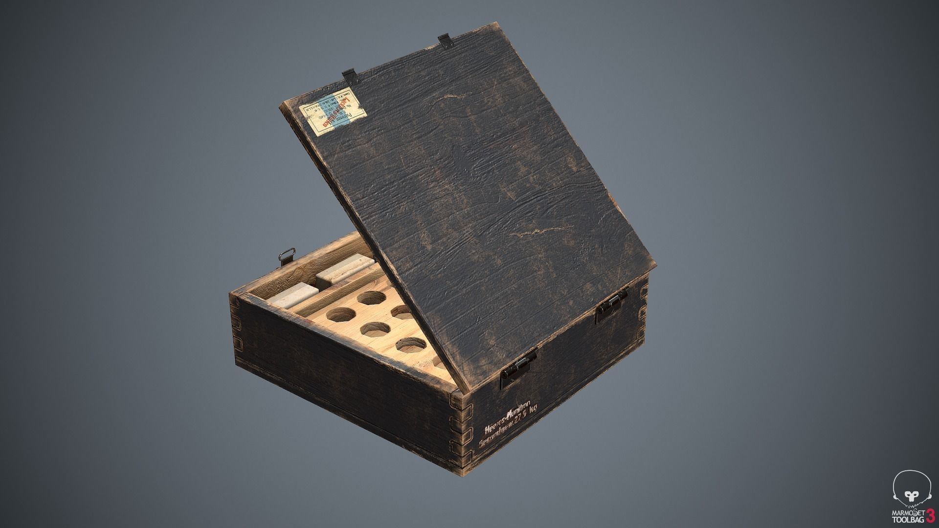 Ammunition Container Grenades Low-poly 3D model_9