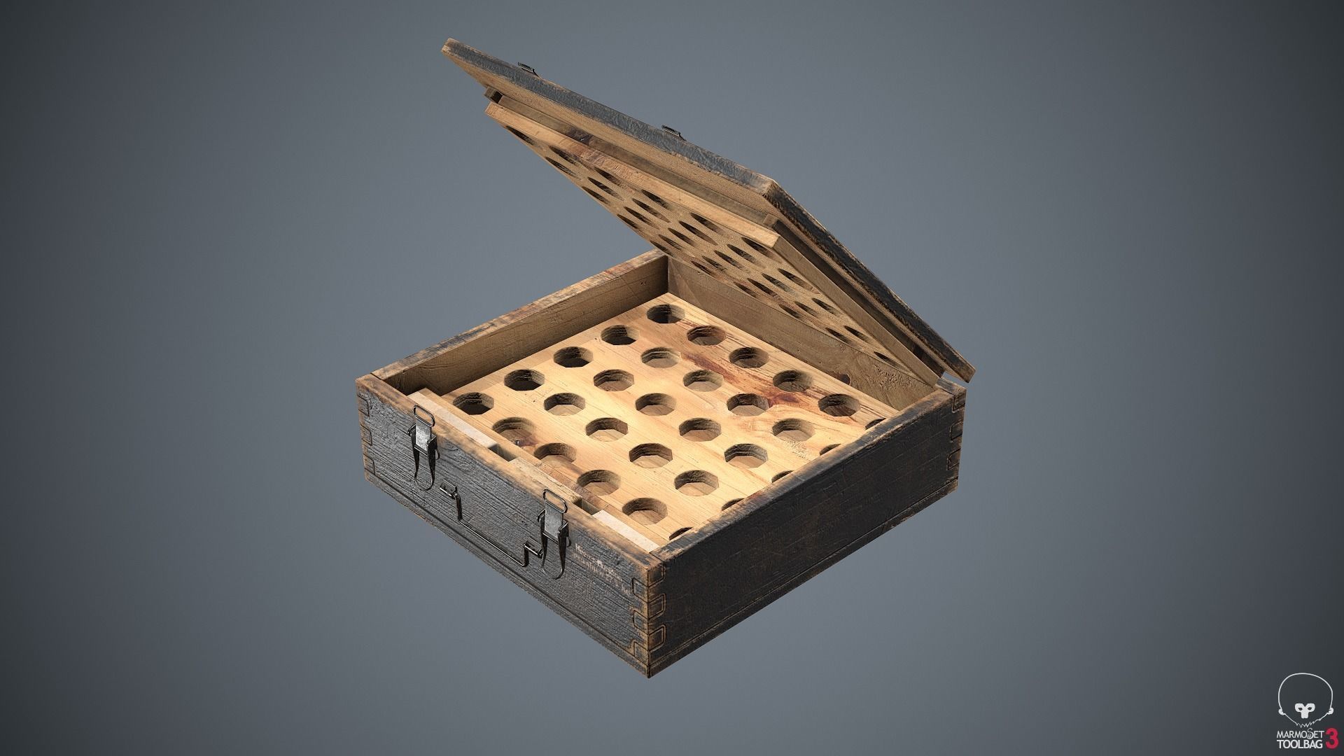 Ammunition Container Grenades Low-poly 3D model_1