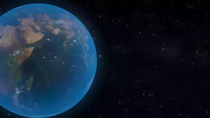 3d earth in space 3D model