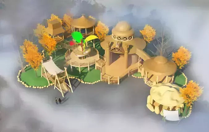 A Scenes of Chieftain tribe in Theme Park