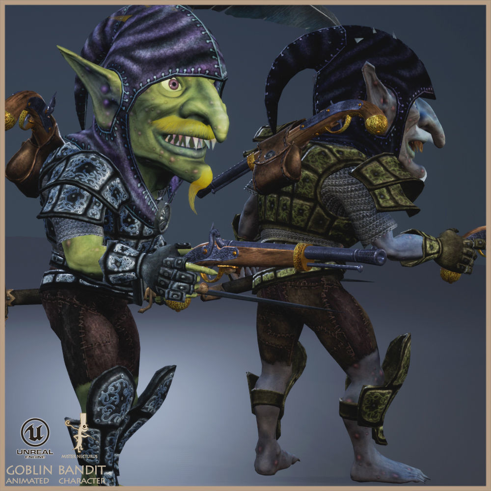 Goblin Bandit Light Version Low-poly 3D model_5
