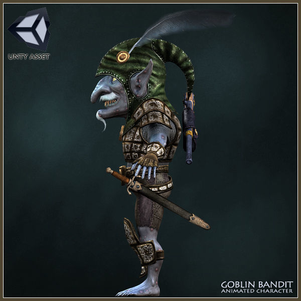 Goblin Bandit Light Version Low-poly 3D model_11