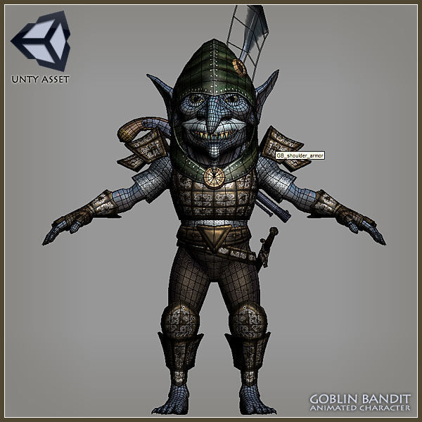 Goblin Bandit Light Version Low-poly 3D model_12
