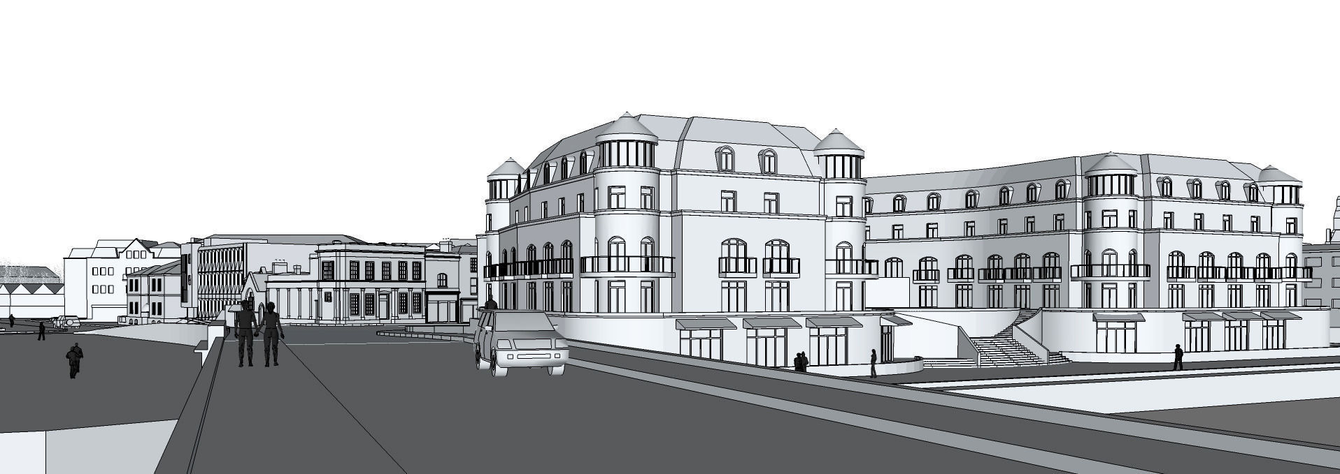 Staines upon Thames Surrey UK Low-poly 3D model_1