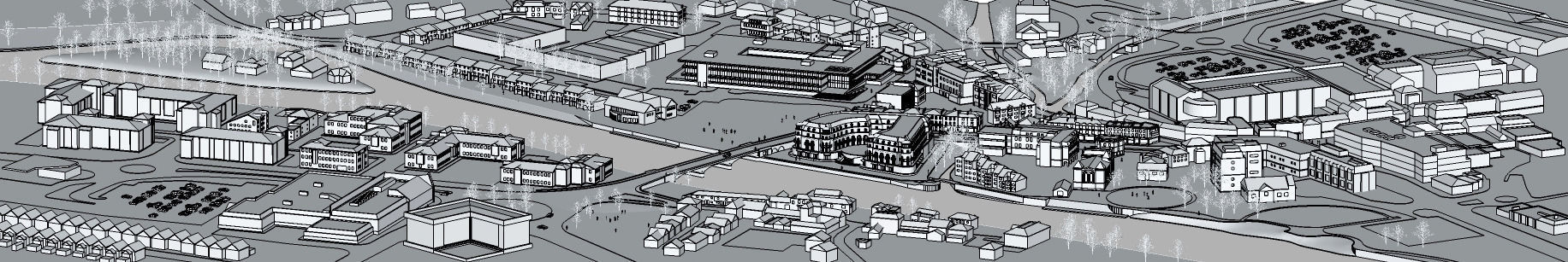 Staines upon Thames Surrey UK Low-poly 3D model_3