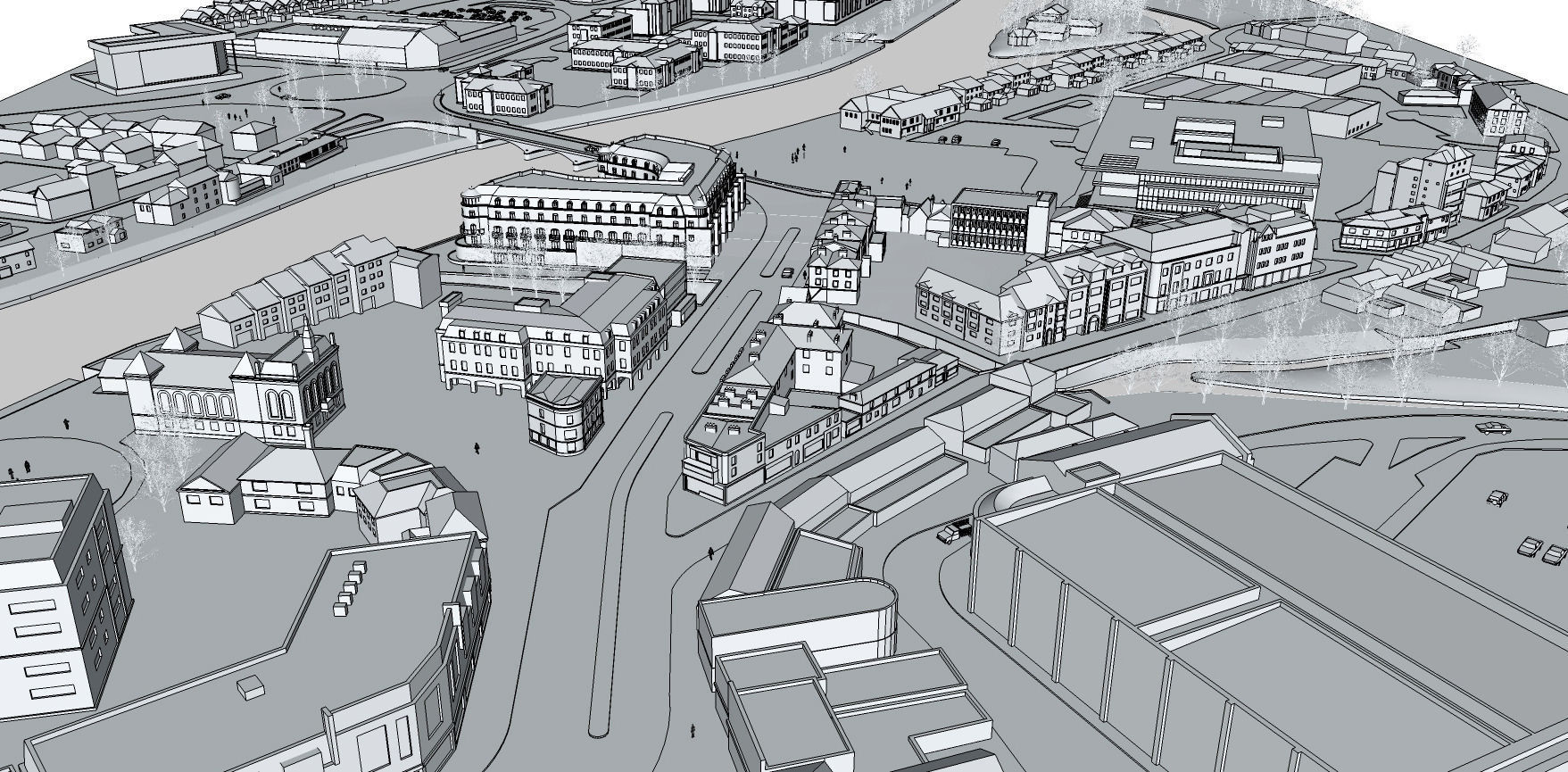 Staines upon Thames Surrey UK Low-poly 3D model_5