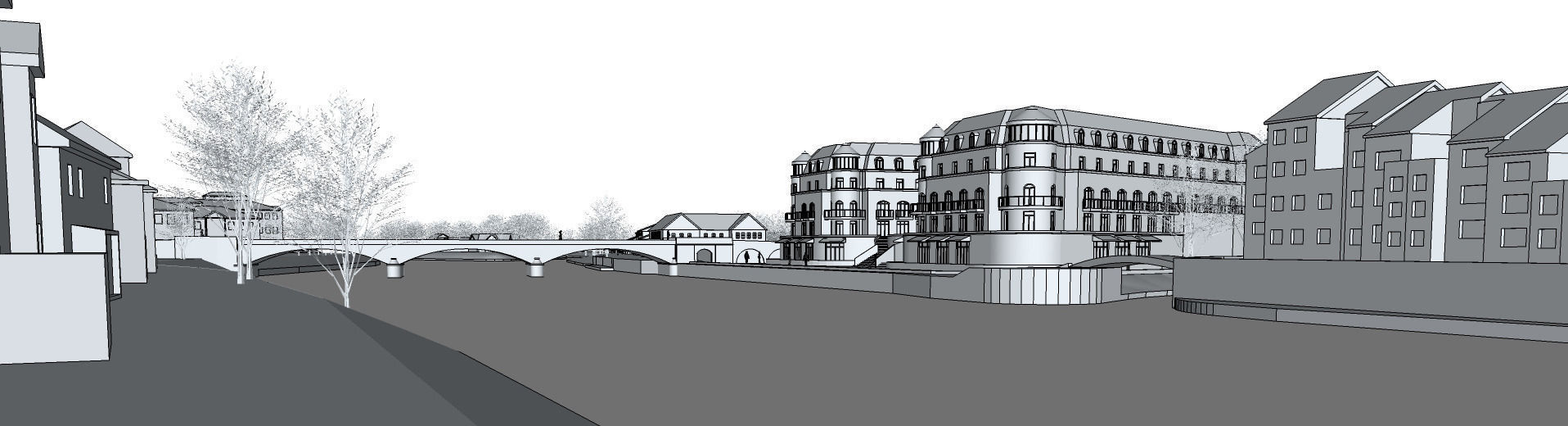 Staines upon Thames Surrey UK Low-poly 3D model_7