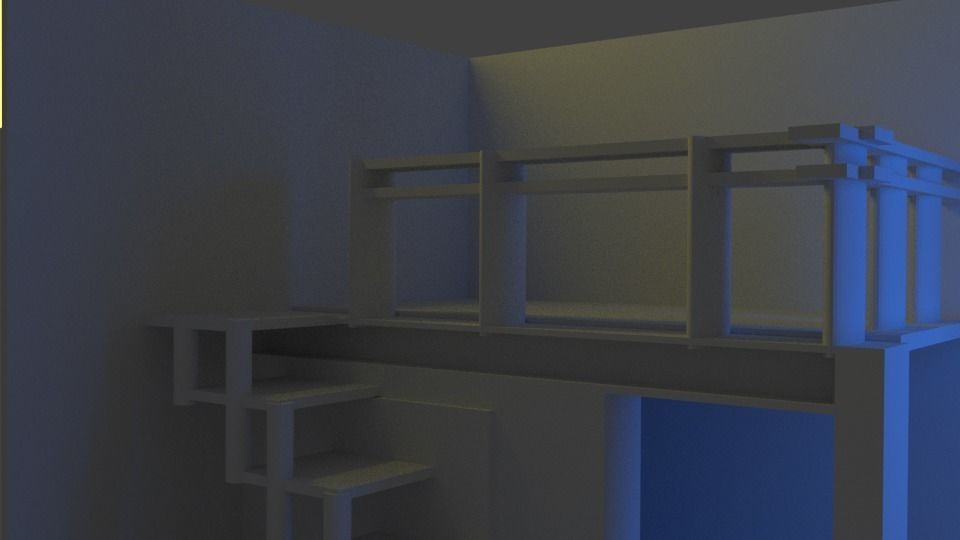 ministore room with stairs in it 3D model_5